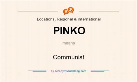 pinko english|pinko commie meaning.